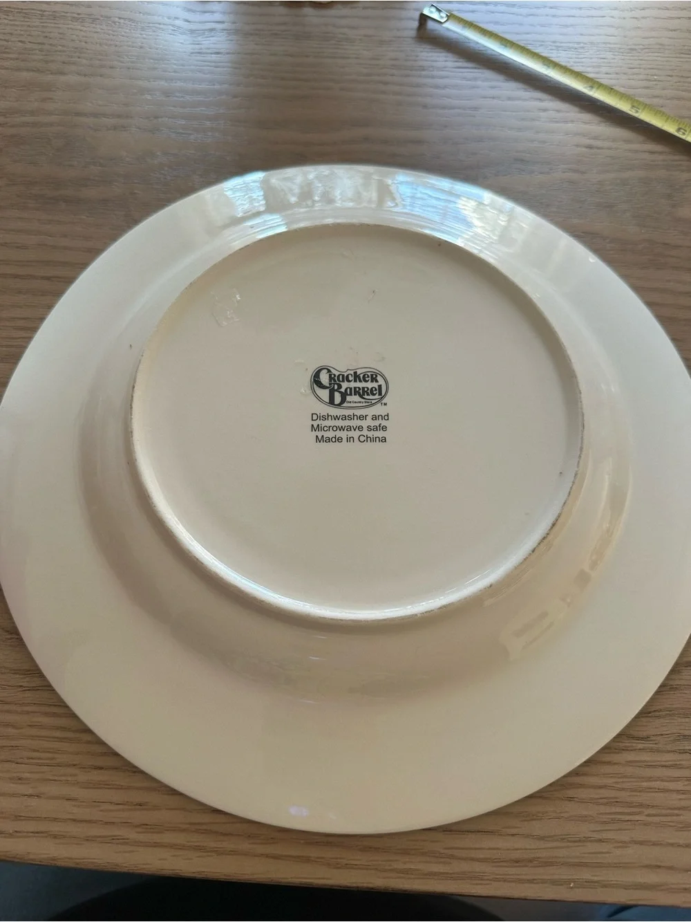 Cracker Barrel Black and White Check Rooster Dinner Plate